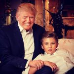 הנשיא טראמפ עם הבן בארון: צילום אינסטגרם